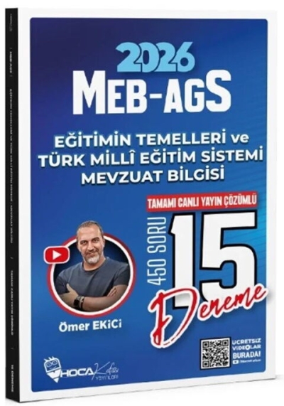 2026 MEB AGS Eğitimin Temelleri ve Türk Milli Eğitim Sistemi Mevzuat Bilgisi 15 Deneme Hoca Kafası FotokoPink