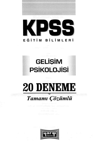 GELİŞİM PSİKOLOJİSİ 20 Lİ DENEME FotokoPink