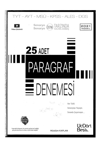 TYT AYT Paragraf 25 Deneme FotokoPink