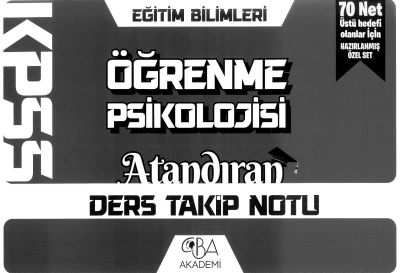 ÖĞRENME PSİKOLOJİSİ ATANDIRAN DERS TAKİP NOTU FotokoPink
