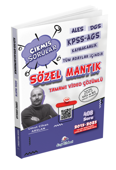 ALES DGS KPSS AGS Kaymakamlık Tüm Adaylar İçin Sözel Mantık Tamamı Video Çözümlü Çıkmış Sorular Dizgi Kitap FotokoPink