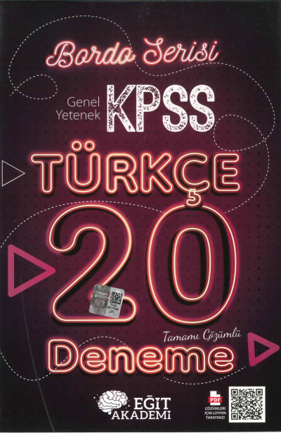 TÜRKÇE 20 DENEME TAMAMI ÇÖZÜMLÜ FotokoPink