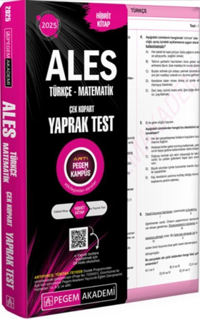 2025 ALES Çek Kopart Yaprak Test Pegem Yayınları FotokoPink