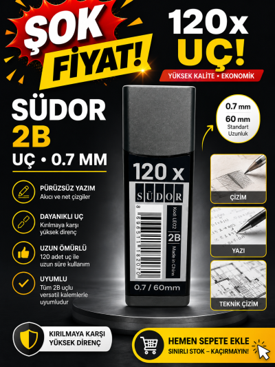 120 Li 0.7 Kalem Ucu 2B Südor FotokoPink