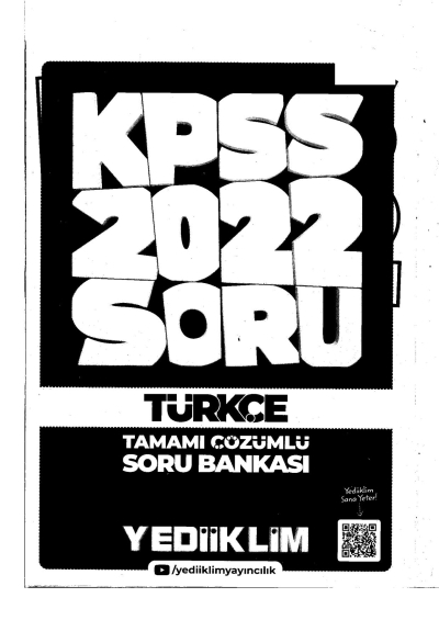 2022 KPSS GY GK TÜRKÇE Soru Bankası MODÜLER FotokoPink