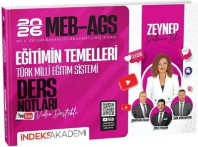 2026 MEB-AGS Eğitimin Temelleri ve Türk Milli Eğitim Sistemi Video Ders Notları İndeks Akademi Yayıncılık FotokoPink