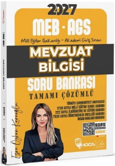 MEB-AGS Mevzuat Bilgisi Soru Bankası Çözümlü Hoca Kafası Yayınları FotokoPink