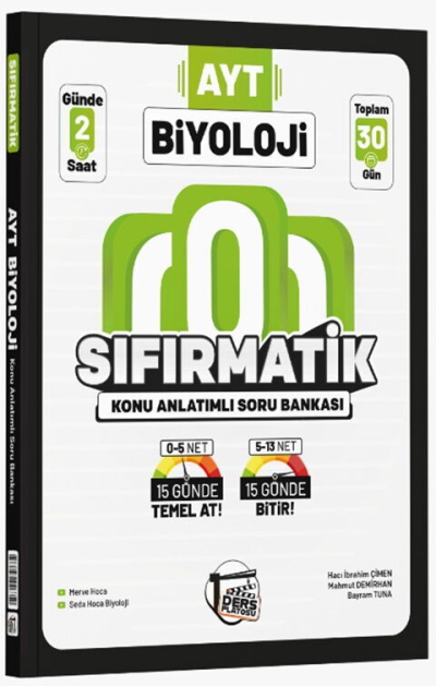 AYT Biyoloji Sıfırmatik Konu Anlatımlı Soru Bankası Ders Platosu FotokoPink