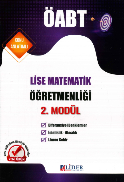 LİSE MATEMATİKÖĞRETMENLİĞİ 2. MODÜL (DİFERANSİYEL DENKLEMLER- İSTATİSTİK OLASILIK- LİNEER CEBİR ) KONU ANLATIM FotokoPink