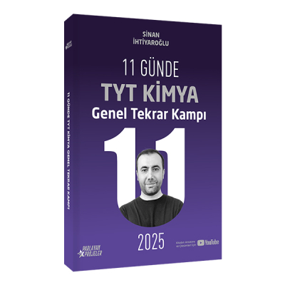 2025 11 Günde TYT Kimya Genel Tekrar Kampı Video Ders Takip Kitabı Sinan İhtiyaroğlu Parlayan Projeler FotokoPink