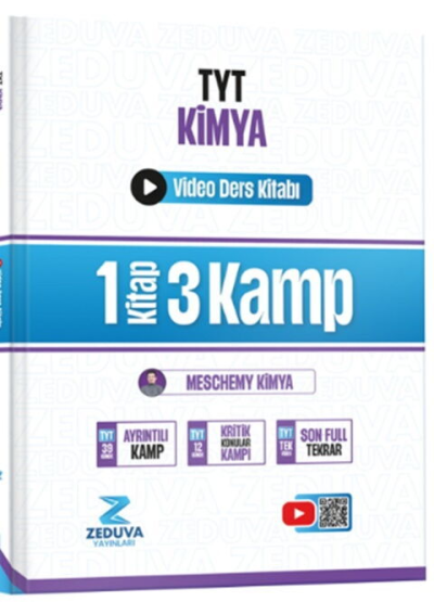 Meschemy Kimya TYT Kimya 1 Kitap 3 Kamp Video Ders Kitabı Zeduva Yayınları