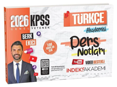 2026 KPSS Türkçe Akademisi Video Ders Notları Berk Ekici İndeks Akademi Yayıncılık FotokoPink