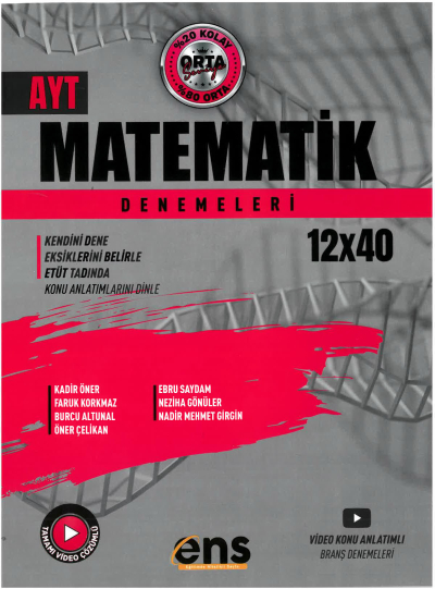 AYT Matematik 12x40 lı Denemeleri ENS Yayınları FotokoPink