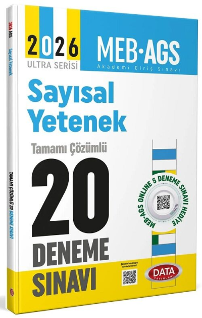 2026 AGS Sayısal Yetenek Tamamı Çözümlü 20 Deneme Sınavı Data Yayınları FotokoPink