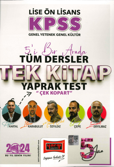 5'İ 1 ARADA TÜM DERSLER TEK KİTAP YAPRAK TEST (5YÜZ)