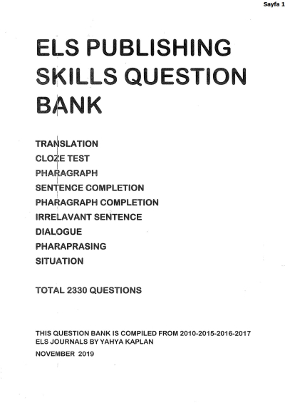 ELS Publishing Skills Question Bank FotokoPink