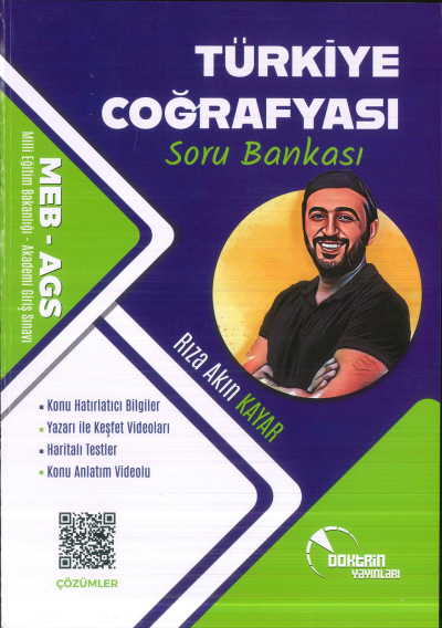 2025 MEB-AGS Türkiye Coğrafyası Soru Bankası Çözümlü Rıza Akın Kayar Doktrin Yayınları FotokoPink