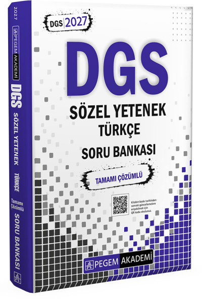 2027 DGS Sözel Yetenek Türkçe Tamamı Çözümlü Soru Bankası Pegem Akademi FotokoPink