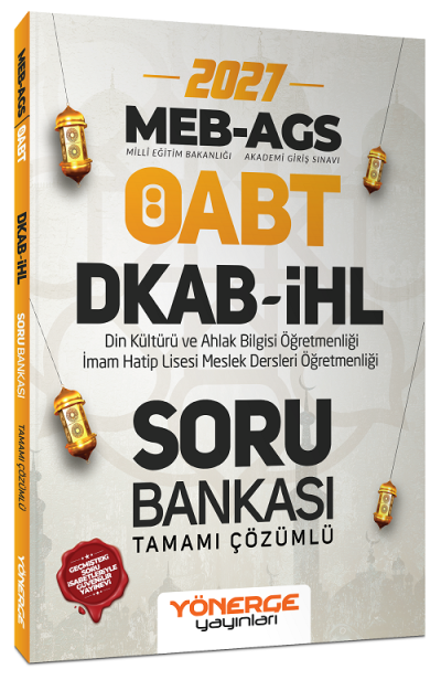2027 ÖABT MEB-AGS DKAB Din Kültürü ve Ahlak Bilgisi Öğretmenliği Soru Bankası Çözümlü Yönerge Yayınları FotokoPink