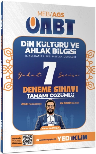 2027 MEB AGS ÖABT Yakut Din Kültürü Ve Ahlak Bilgisi Tamamı Çözümlü 7 Deneme Yediiklim Yayınları FotokoPink