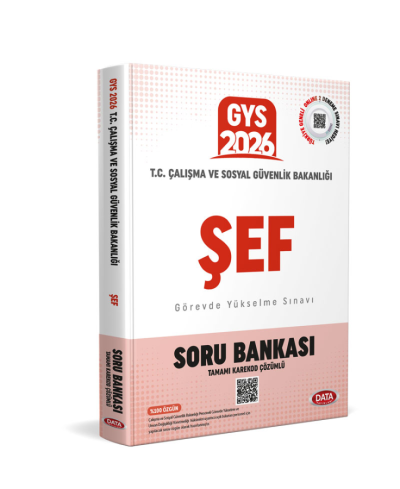 2026 T.C. Çalışma ve Sosyal Güvenlik Bakanlığı GYS Şef Tamamı Karekod Çözümlü Soru Bankası Data Yayınları FotokoPink