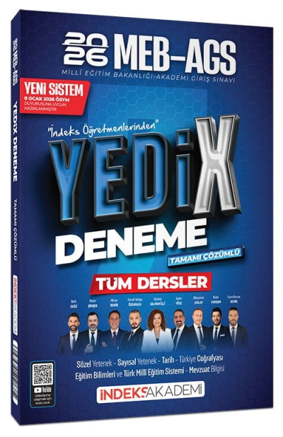 2026 MEB-AGS Tüm Dersler YediX 7 Deneme Çözümlü İndeks Akademi Yayıncılık FotokoPink