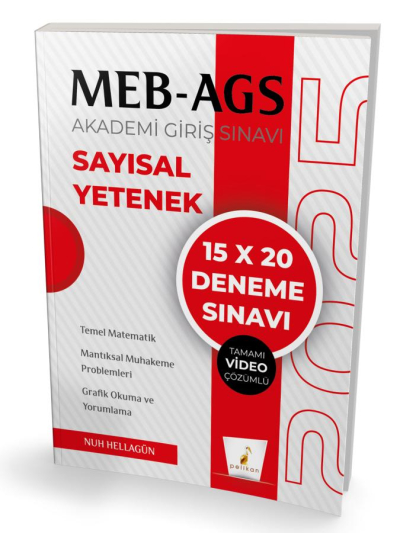 2025 MEB AGS Hazırlık Sayısal Yetenek 15x20 Tamamı Video Çözümlü Deneme Sınavı Pelikan Yayınları FotokoPink