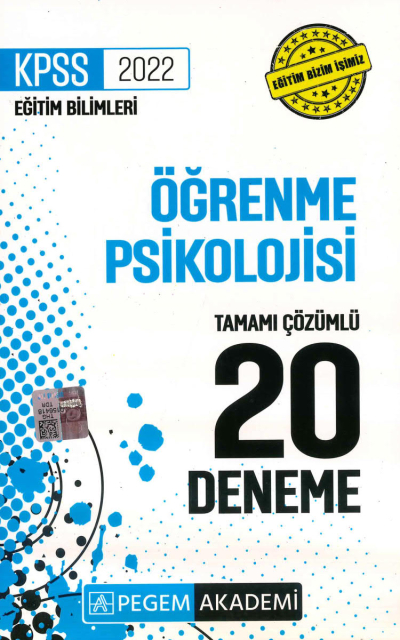 ÖĞRENME PSİKOLOJİSİ 20 DENEME ÇÖZÜMLÜ FotokoPink