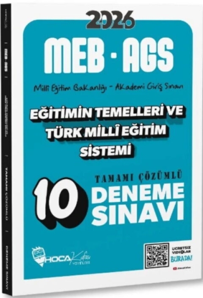 2026 MEB AGS Eğitimin Temelleri ve Türk Milli Eğitim Sistemi 10 Deneme Hoca Kafası FotokoPink