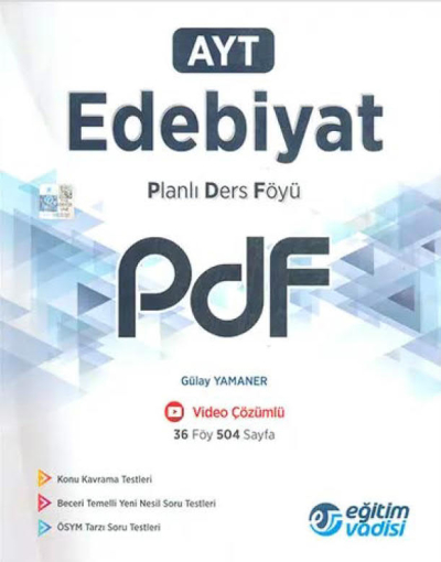 AYT Edebiyat Planlı Ders Föyü PDF Eğitim Vadisi Yayınları FotokoPink