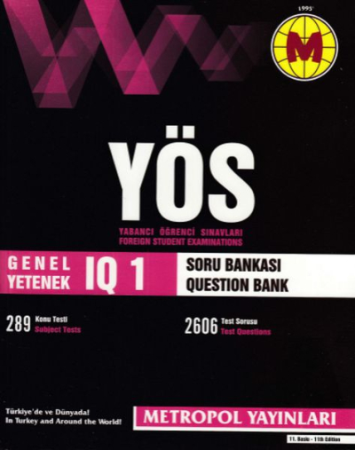 Metropol YÖS IQ Soru Bankası 1 (Yeni) FotokoPink