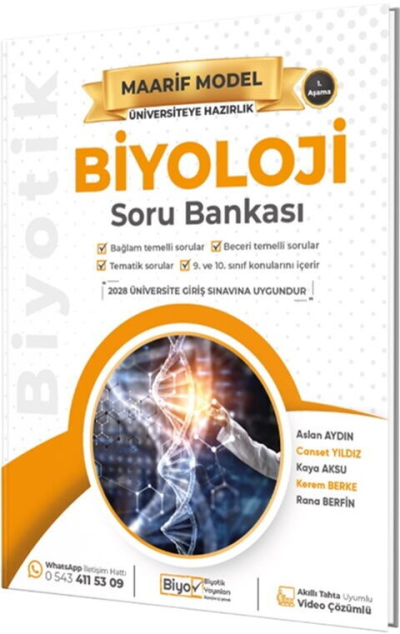 2028 Üniversiteye Hazırlık Biyoloji Maarif Model Soru Bankası Biyotik Yayınları