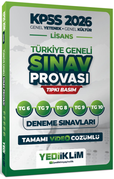 2026 KPSS Genel Yetenek Genel Kültür Lisans Türkiye Geneli Sınav Provası 5 Deneme Çözümlü (6-7-8-9-10) Yediiklim Yayınları FotokoPink