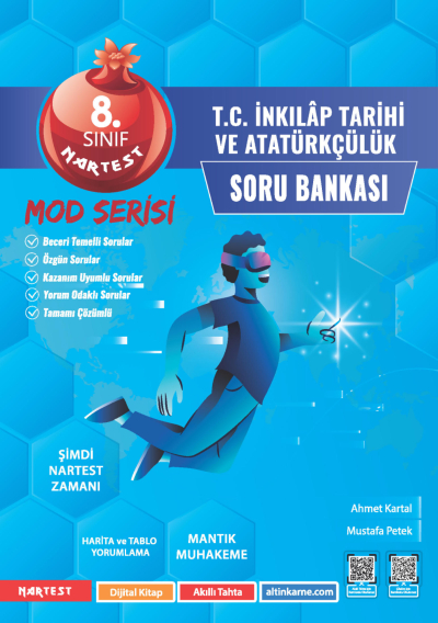 8. Sınıf Mod T.C. İnkılap Tarihi Ve Atatürkçülük Soru Bankası Nartest Yayınları FotokoPink