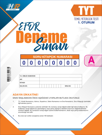 TYT HIZ VE RENK YAYINLARI EFOR SERİSİ DENEME 1 FotokoPink