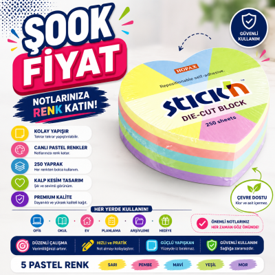 Neon 250 Yaprak Yapışkanlı 51x51 Küp Not Kağıdı FotokoPink