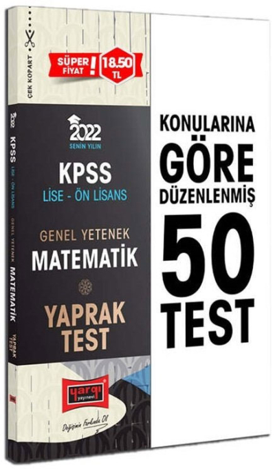 KPSS Lise Ön Lisans GY Matematik Yaprak Test