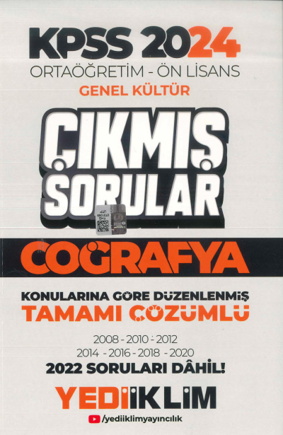COĞRAFYA KONULARINA GÖRE DÜZENLENMİŞ 2008-2022 ÇIKMIŞ SORULAR TAMAMI ÇÖZÜMLÜ FotokoPink