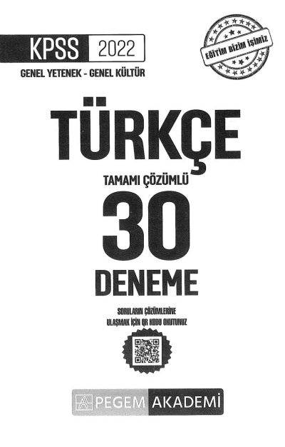 30LU TÜRKÇE ÇÖZÜMLÜ DENEME FotokoPink