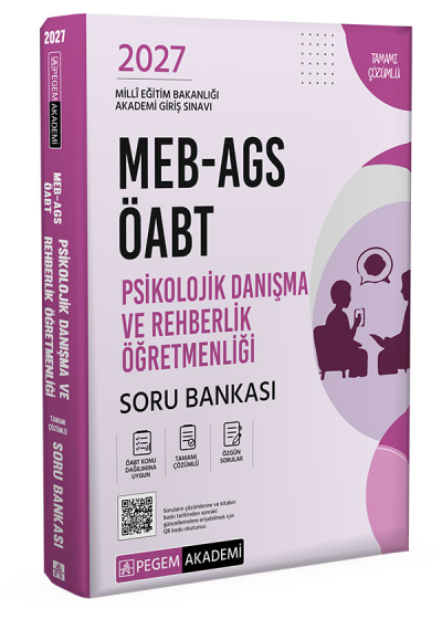 2027 ÖABT MEB-AGS Psikolojik Danışma ve Rehberlik Soru Bankası Çözümlü Pegem Akademi Yayınları FotokoPink