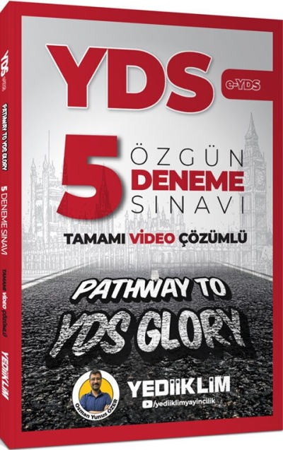 YDS Tamamı Video Çözümlü Özgün 5 Deneme Sınavı Yediiklim Yayınları FotokoPink