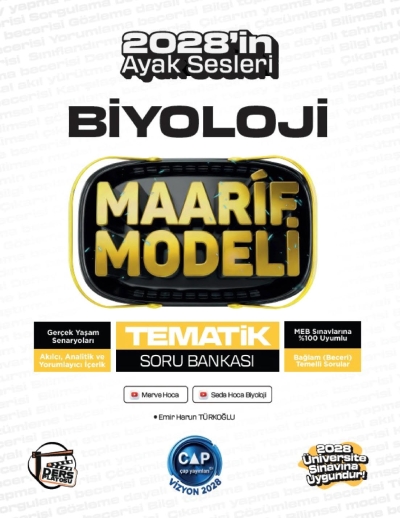 2028 Üniversiteye Hazırlık Biyoloji Ders Platosu Maarif Modeli Tematik Soru Bankası Çap Yayınları FotokoPink