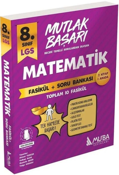 Mutlak Başarı LGS Matematik Fasiküller+Soru Bankası Muba Yayınları FotokoPink