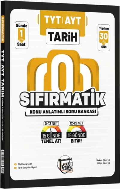 TYT AYT Tarih Sıfırmatik Konu Anlatımlı Soru Bankası Ders Platosu FotokoPink