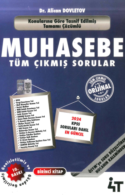 4T Yayınları Muhasebe Çıkmış Sorular 1. Kitap Alican Dovletov FotokoPink