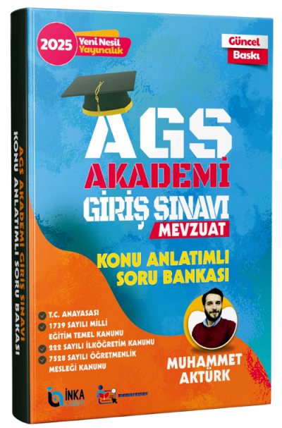 Memur Sınav 2025 MEB AGS Mevzuat Bilgisi Konu Anlatımlı Soru Bankası Muhammet Aktürk