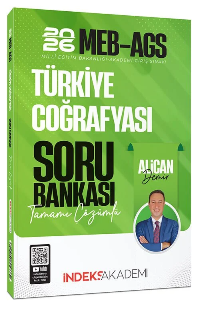 2026 MEB-AGS Türkiye Coğrafyası Soru Bankası Çözümlü Alican Demir İndeks Akademi Yayıncılık FotokoPink