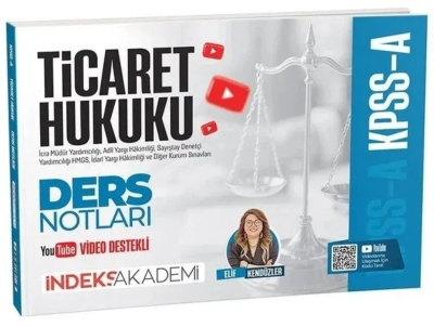 KPSS A Grubu Ticaret Hukuku Video Ders Notları - Elif Kendüzler İndeks Akademi Yayıncılık FotokoPink