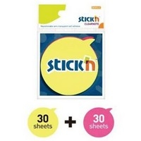 2 Neon Renk Yuvarlak Konuşma Balonu 60 Yaprak 76x76 Yapışkanlı Not Kağıdı FotokoPink