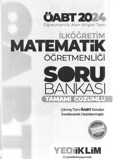 İLKÖĞRETİM MATEMATİK ÖĞRETMENLİĞİ SORU BANKASI TAMAMI ÇÖZÜMLÜ FotokoPink